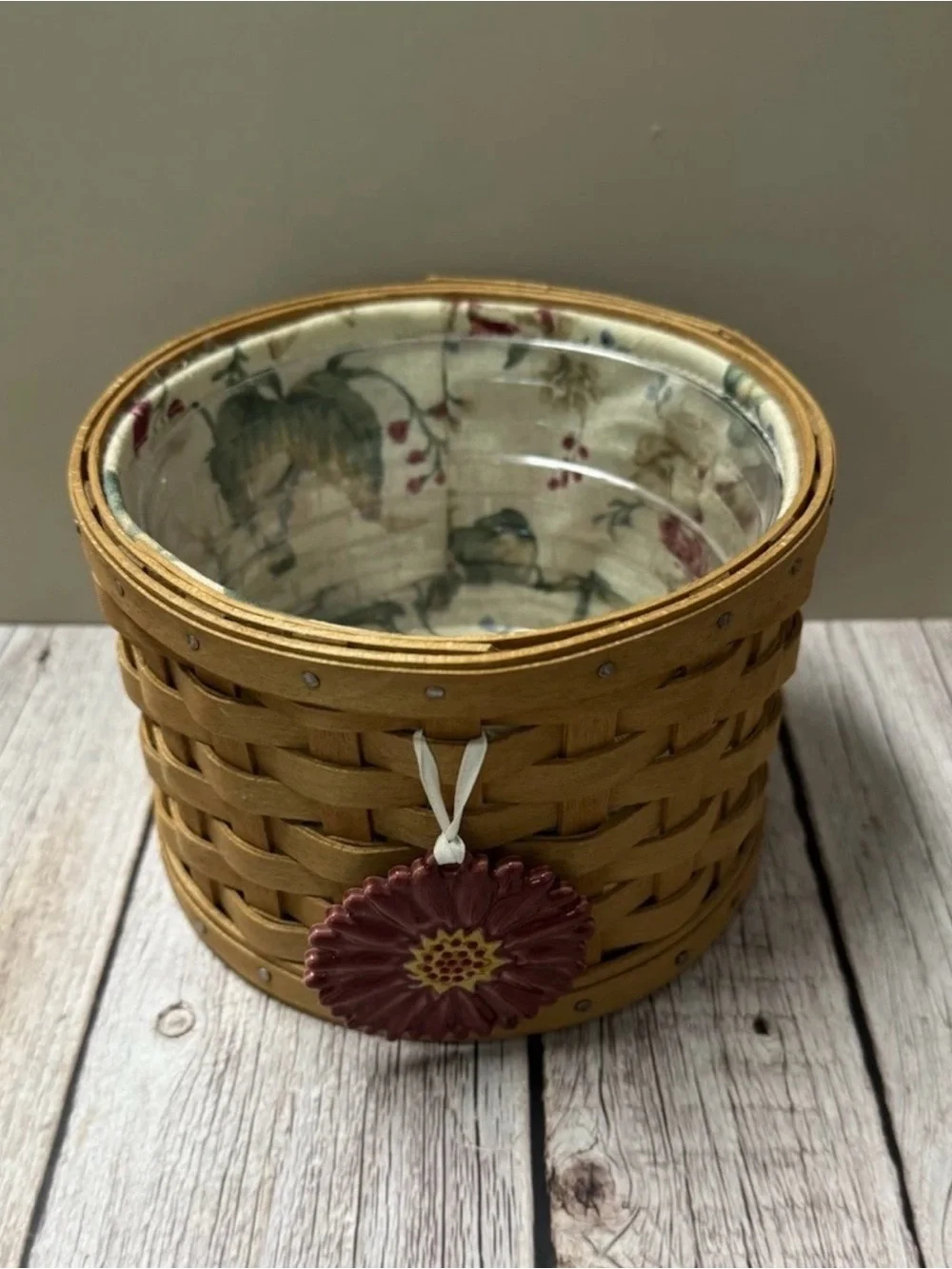 LONGABERGER 2004 Mother’s Day Essentials Basket Liner, Protector, Tie-on